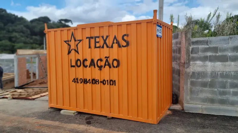 Container compacto Texas Locação – 3x1,60m – ideal para obras pequenas em Campo Largo